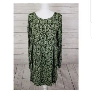 Roxy floral/bird print tunic dress